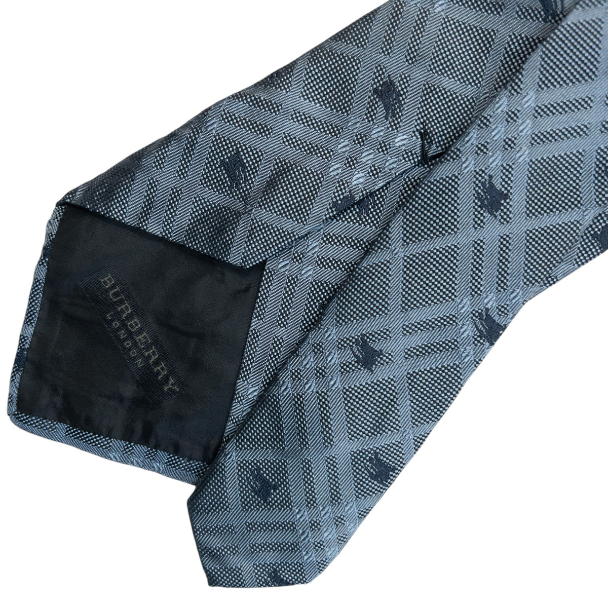 Vintage 2000s Burberry Nova Check Monogram Silk Tie