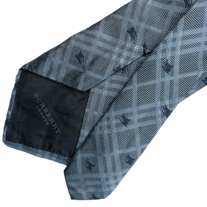 Vintage 2000s Burberry Nova Check Monogram Silk Tie
