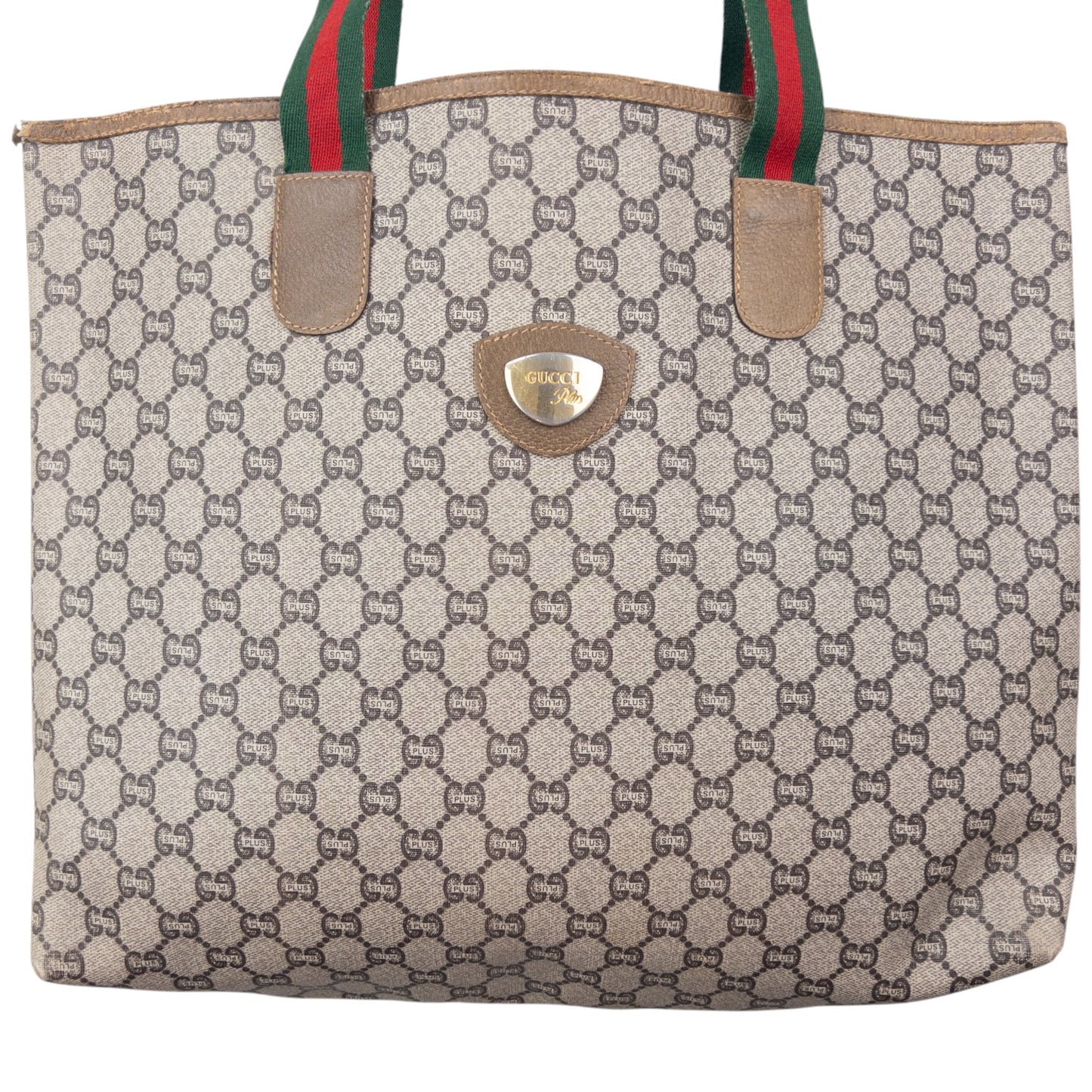 Vintage 80s Gucci Plus Monogram Shoulder Bag