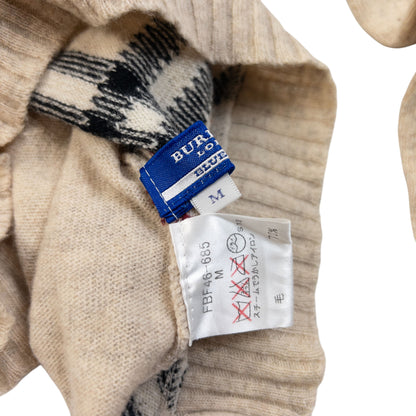 Vintage 2000s Burberry Blue Label Nova Check Turtleneck Jumper in beige, photo 4