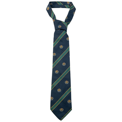 Vintage 80s Burberry Striped Monogram Silk Tie