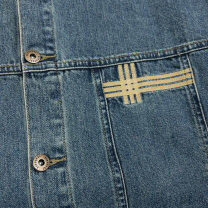 Vintage Burberry Button Up Denim Jacket Size XL