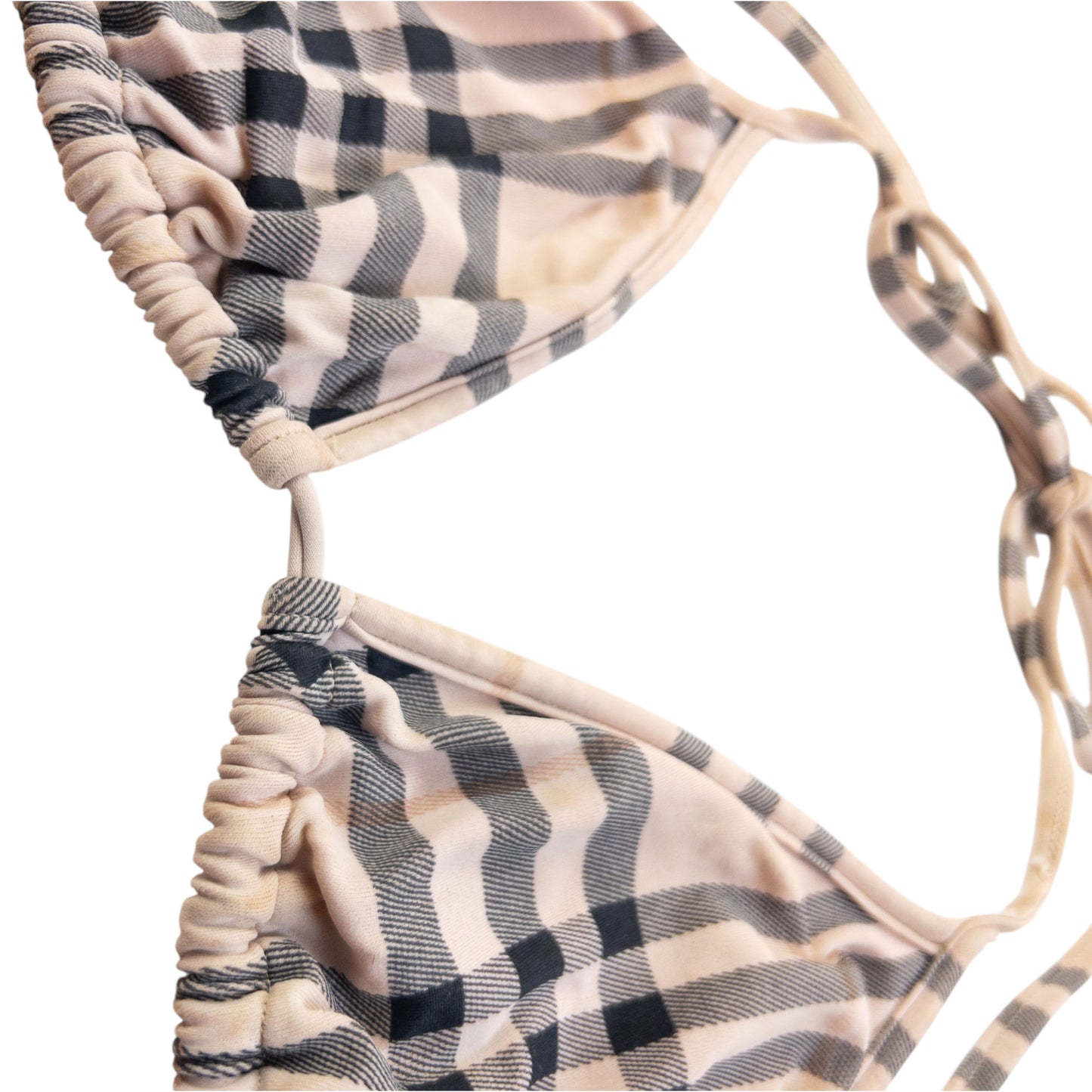 Vintage 2000s Burberry Nova Check Bikini Top Womens Size M