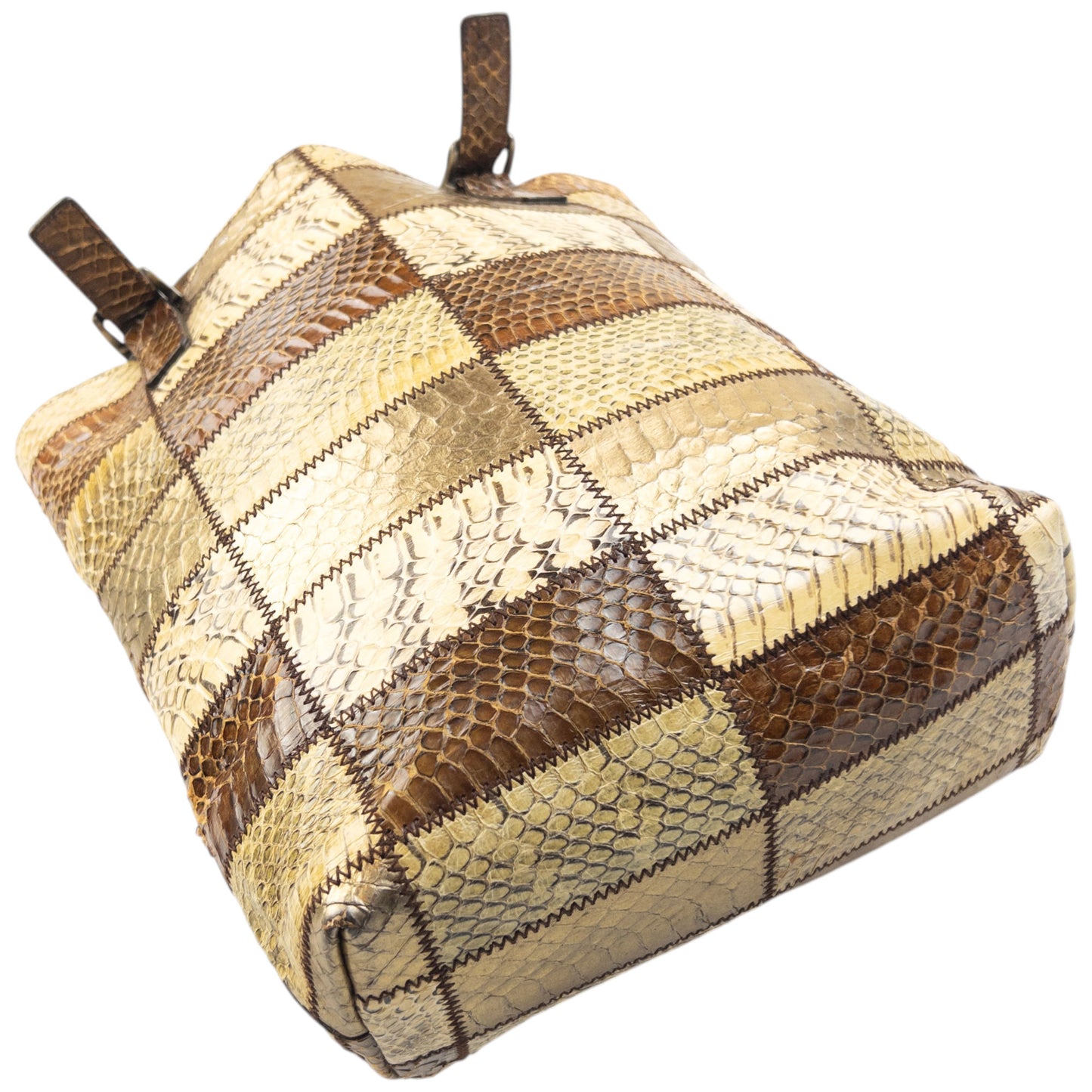 Vintage 2000s Miu Miu Patchwork Snakeskin Handbag