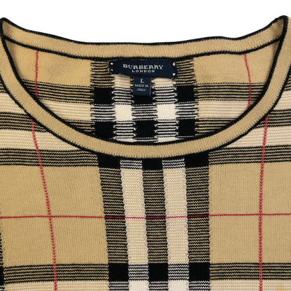 Vintage 2000s Burberry Nova Check Jumper Size M