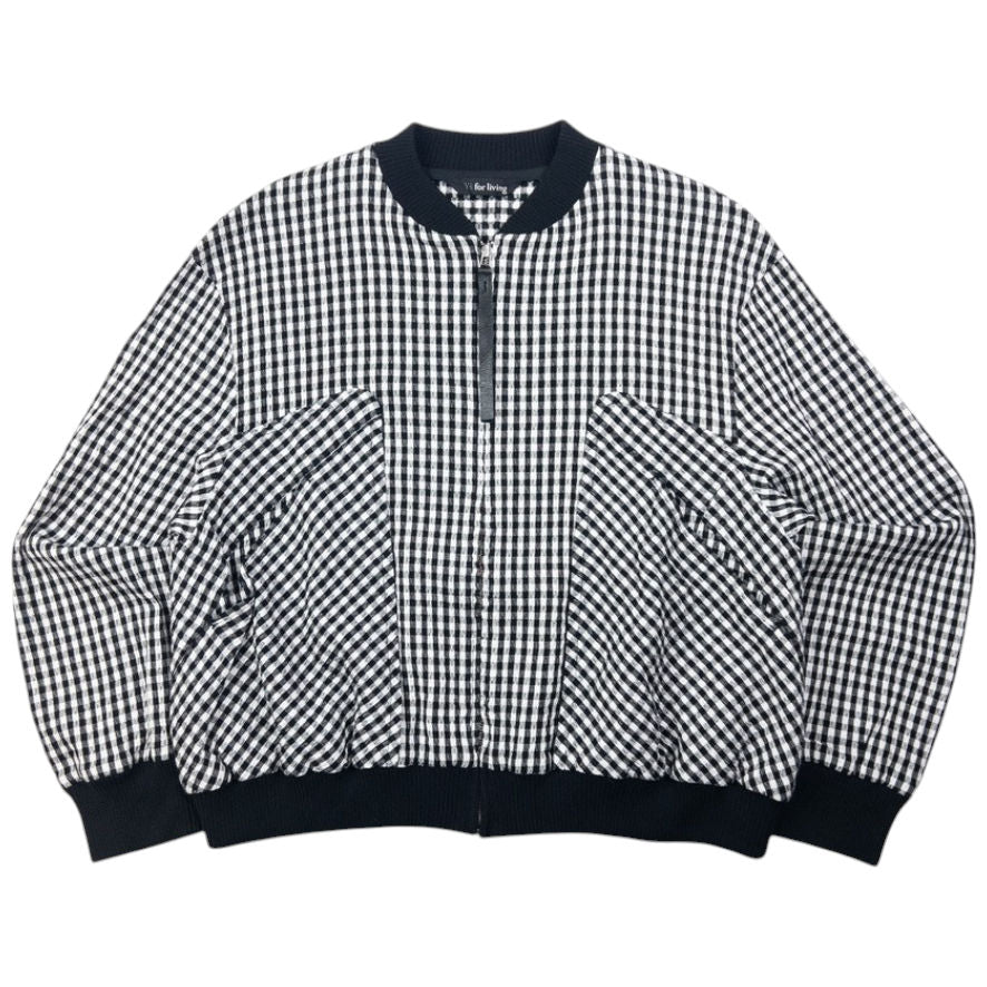 Vintage Yohji Yamamoto Checkered Bomber Jacket Womens Size M
