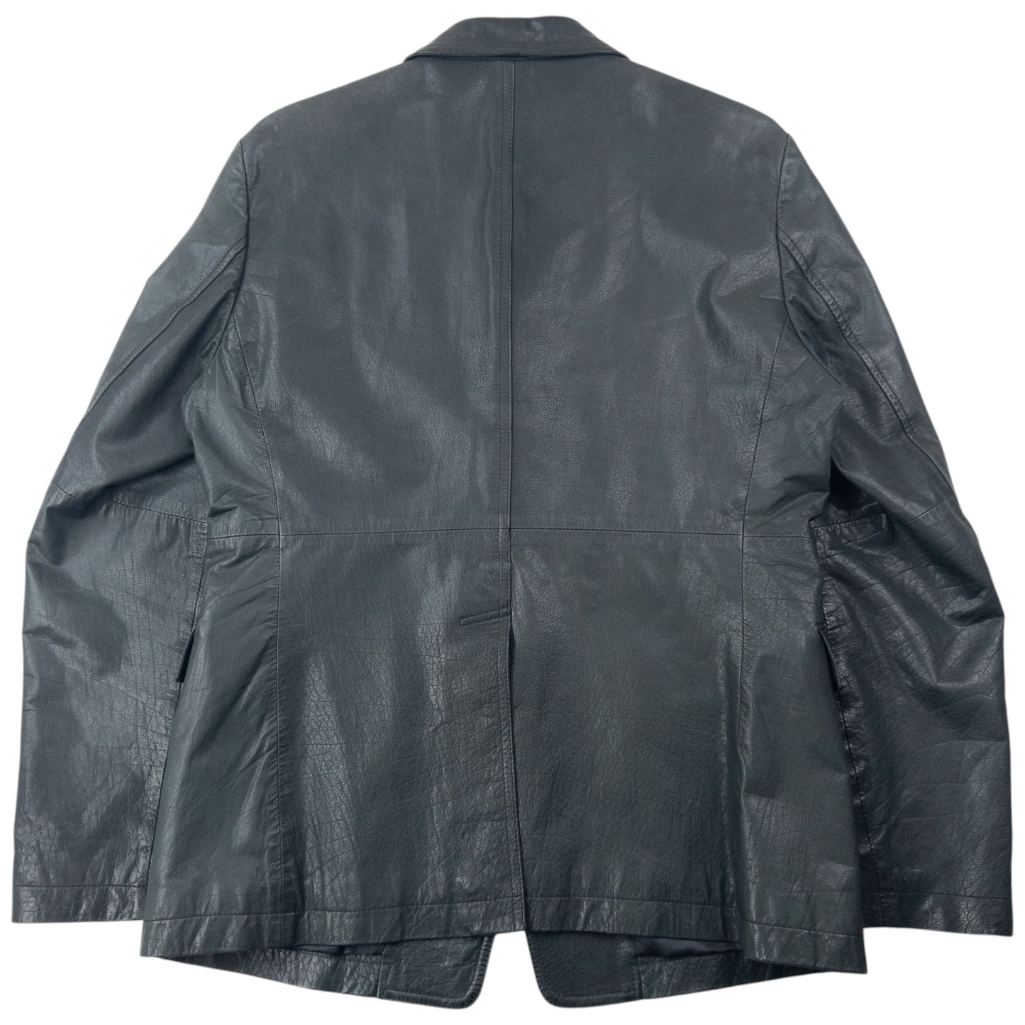 Vintage 90s Yohji Yamamoto A.A.R Button Up Leather Jacket Size M