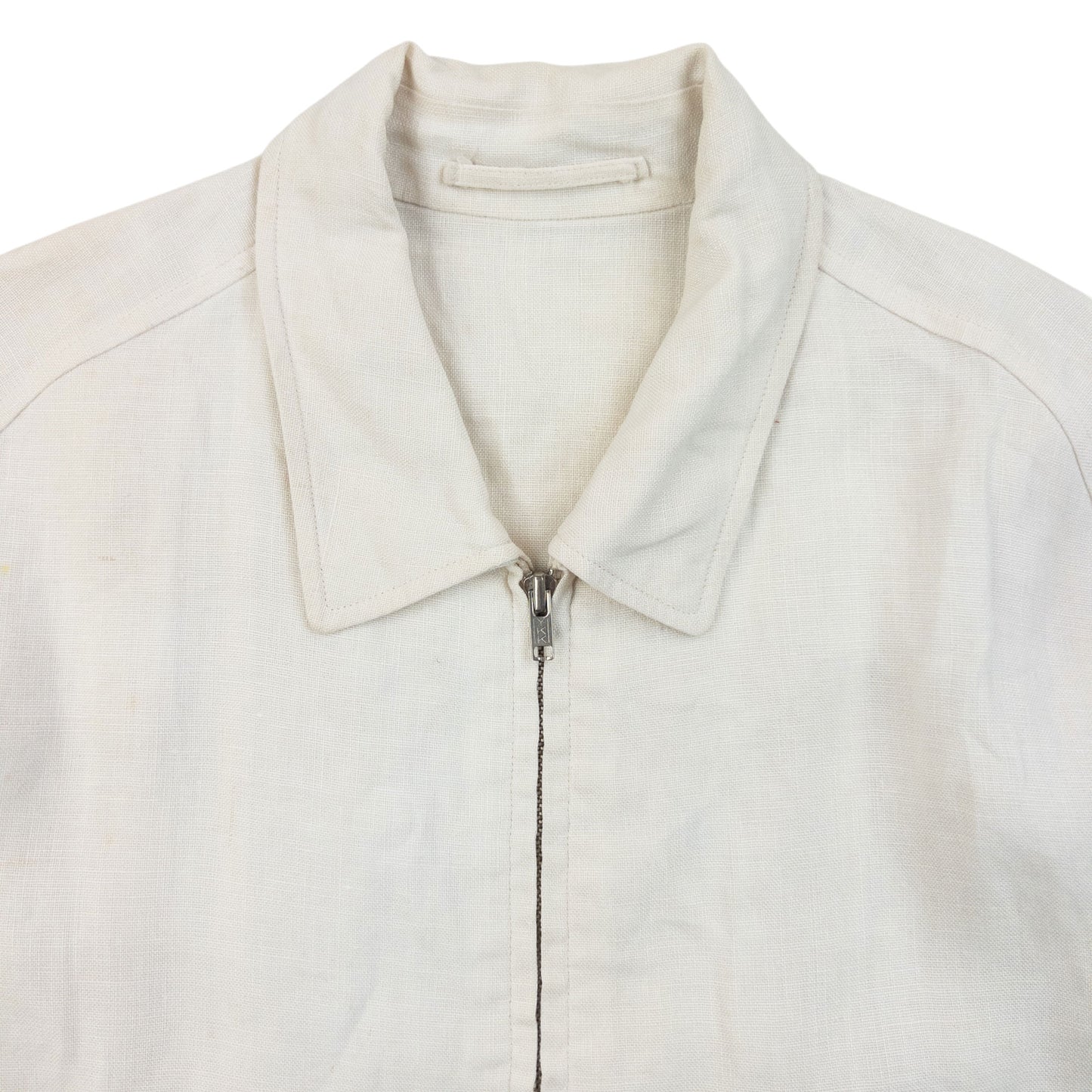 Vintage 90s Burberry Zip Up Linen Jacket Womens Size S