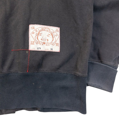 Vintage 2000s Evisu Genes Paris Embroidered Gull Text Button Up Hoodie Size M