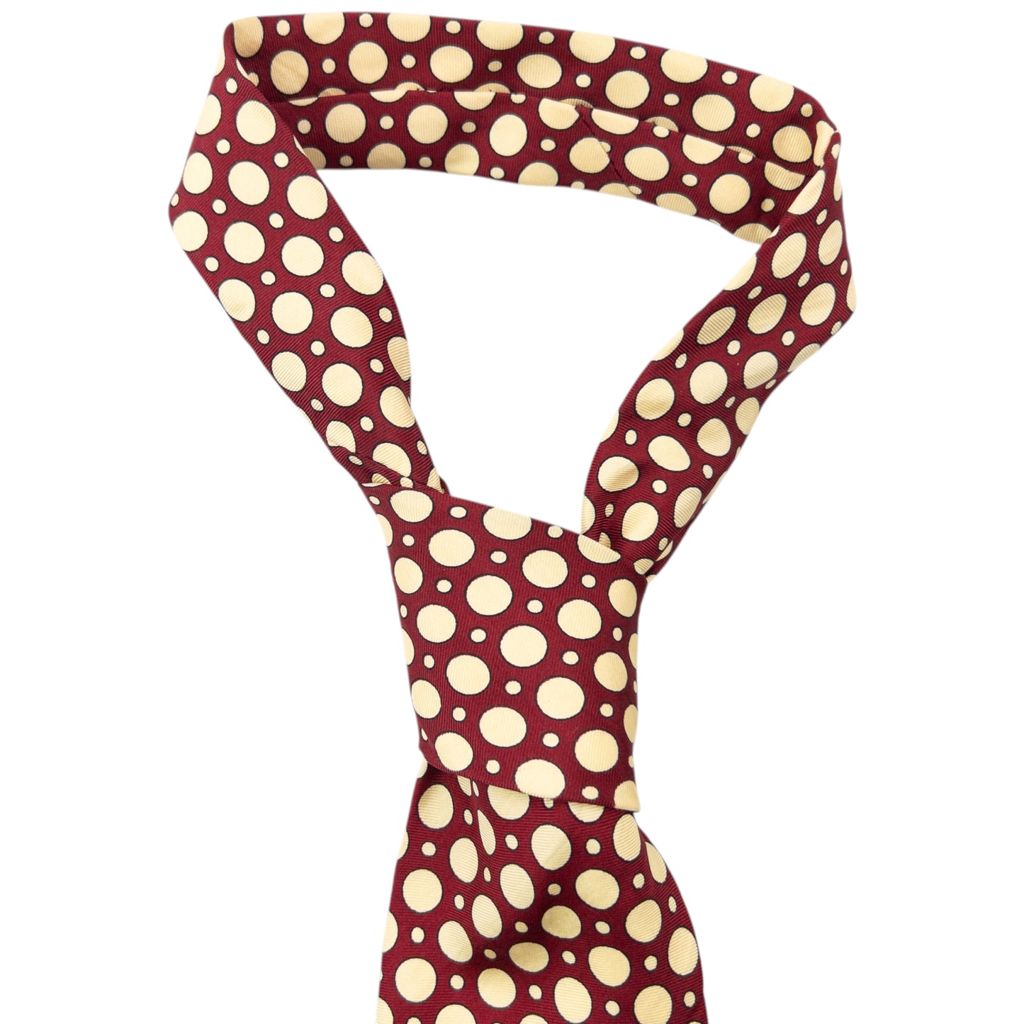 Vintage 90s Burberry Polka Dot Silk Tie