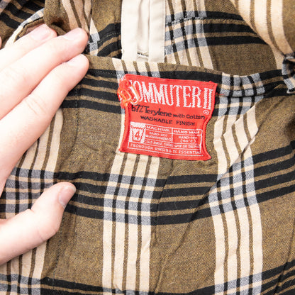 Vintage 80s Burberry Nova Check Lined Trench Jacket Size XL