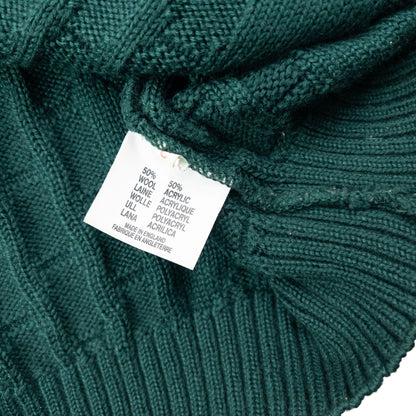 Vintage 90s Burberry Embroidered Cable Knit Jumper Size L