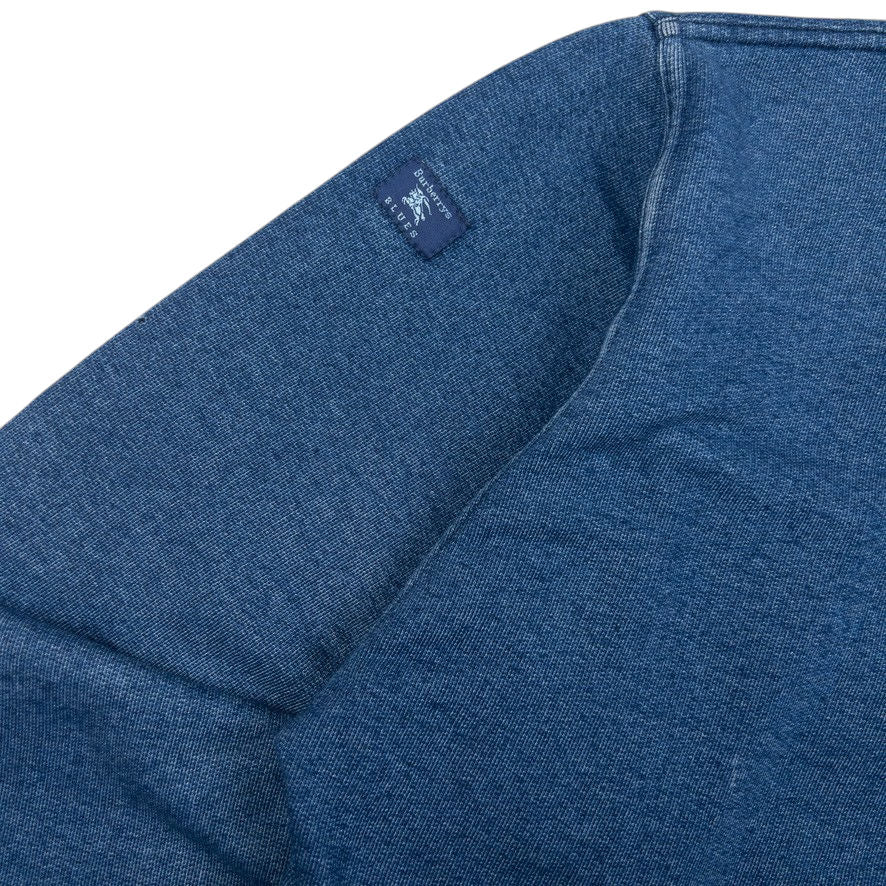 Vintage Burberry Blues Embroidered Sweatshirt Size L