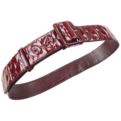 Vintage 2000s Burberry Quilted Patent Leather Belt Size L