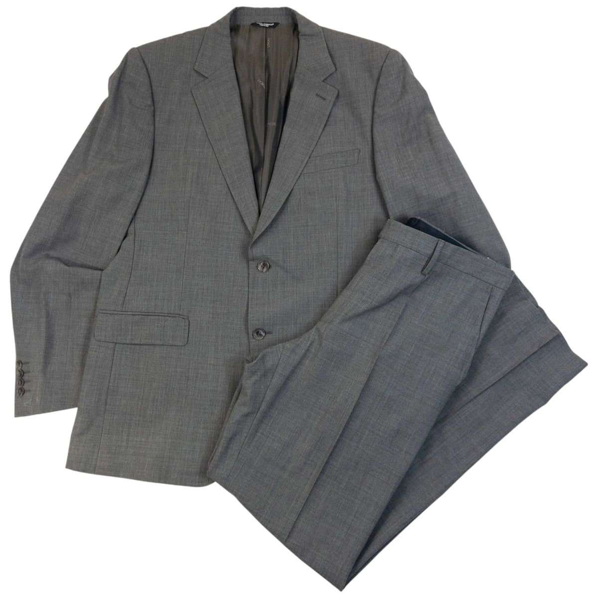 Vintage 2000s Dolce & Gabbana Jacket & Trousers Suit Set in grey