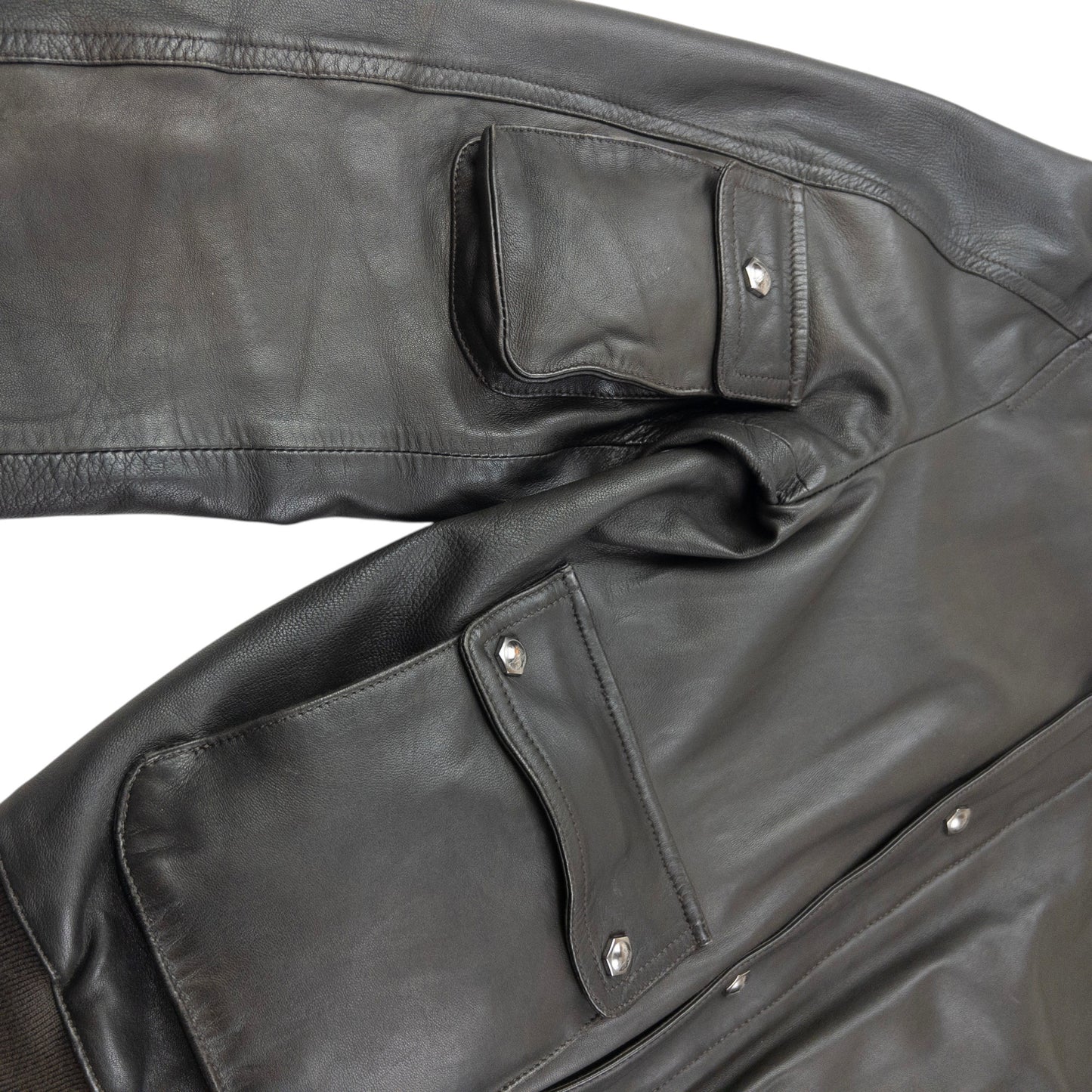 Vintage 2000s Versace Jeans Couture Leather Cargo Jacket Size M