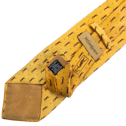 Vintage YSL Yves Saint Laurent Monogram Silk Tie