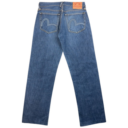 Vintage 2000s Evisu Double Gull Embroidered Japanese Denim Jeans Size W31