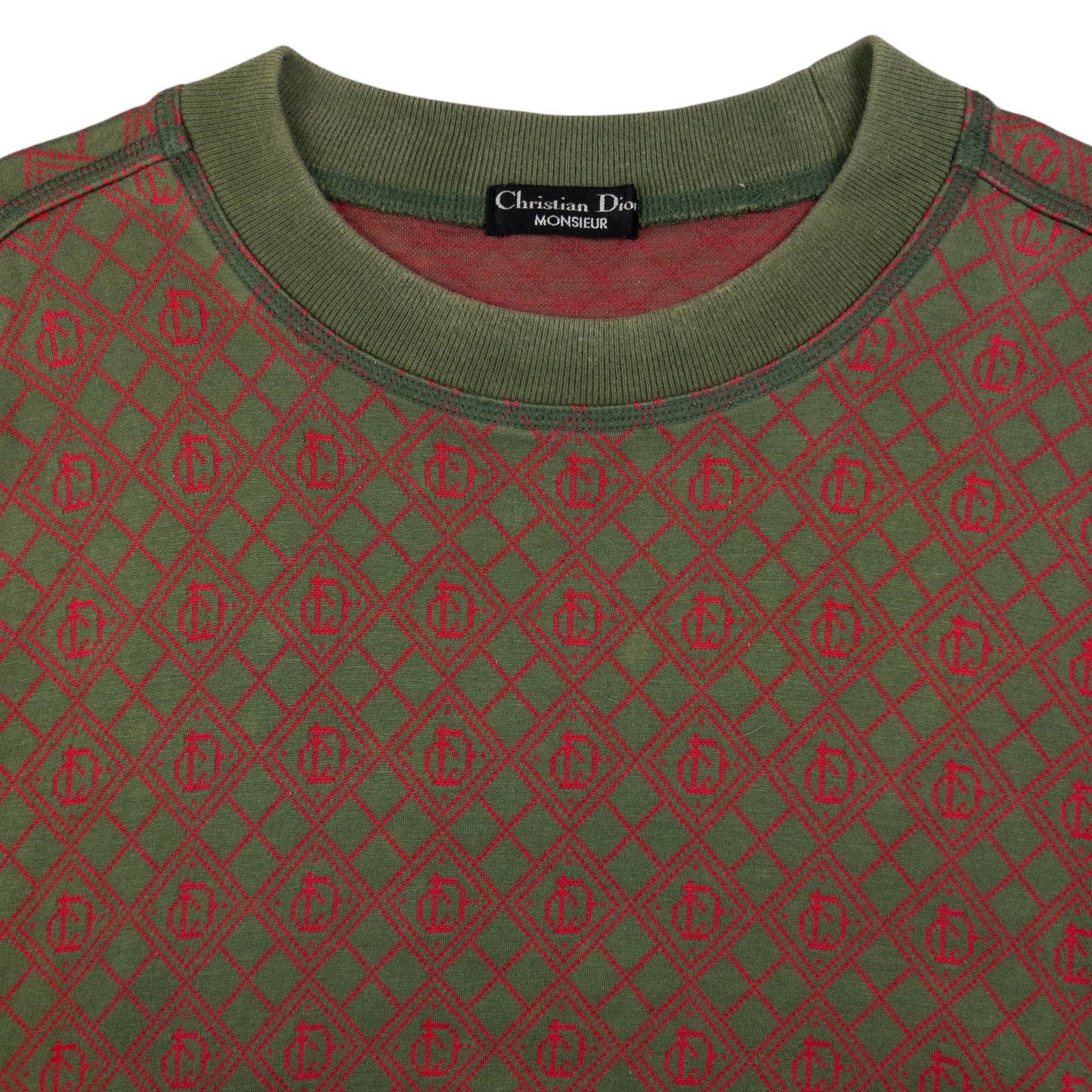 Vintage Dior Monsieur Monogram Argyle Sweatshirt Size M
