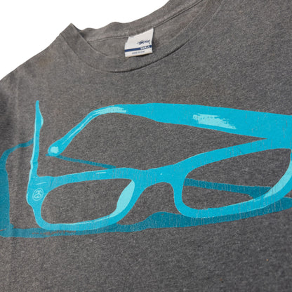 Vintage Stussy X Scott Johnston NYTLA Glassic Graphic T Shirt Size S