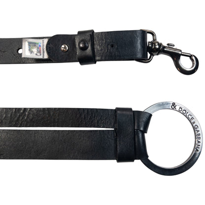 Vintage 2000s Dolce & Gabbana Leather Clip Ring Belt Size M