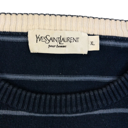 Vintage 2000s YSL Yves Saint Laurent Striped Jumper Size M