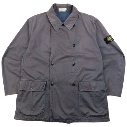 Vintage 1994 Stone Island Lino Flax Double Breasted Jacket Size XL