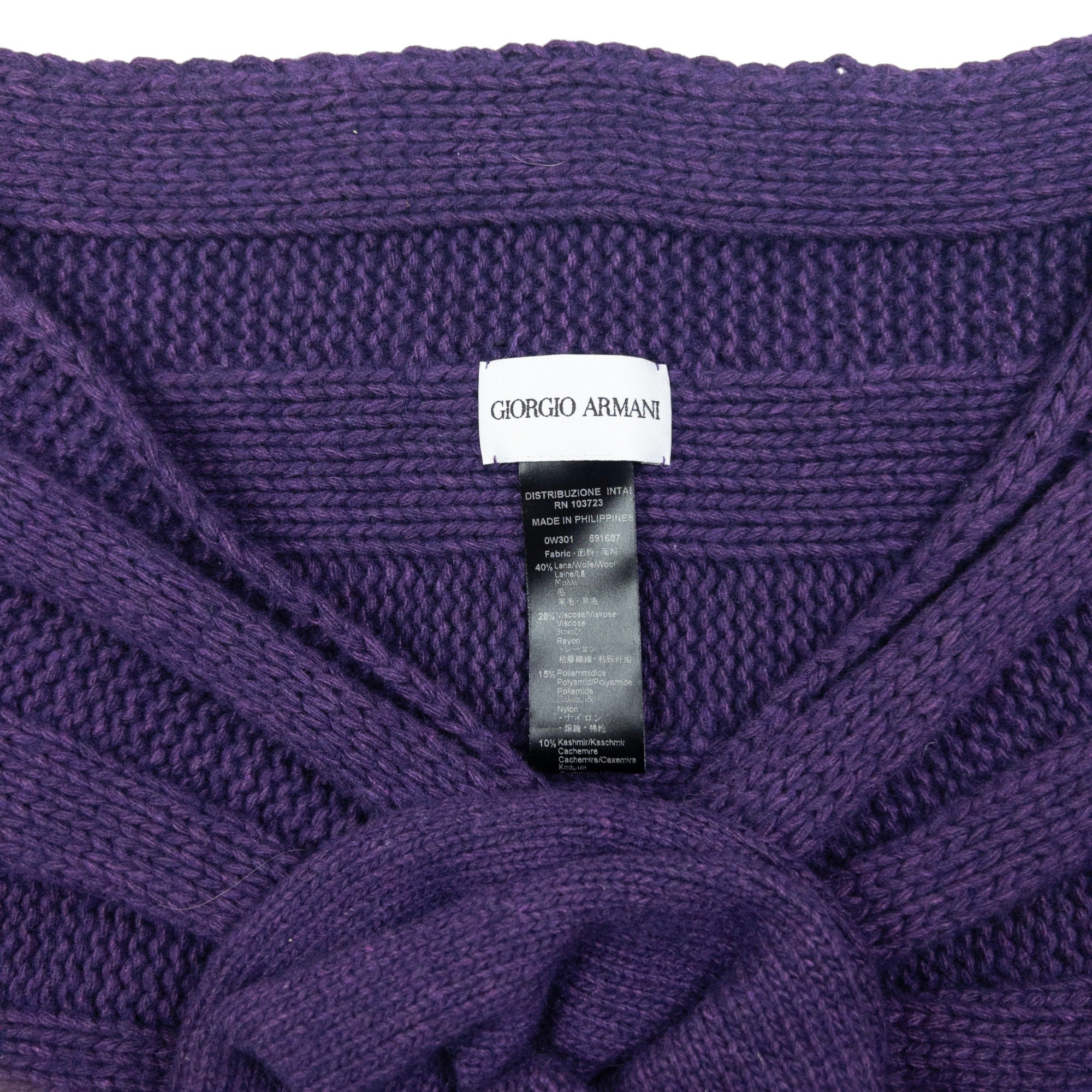 Vintage Giorgio Armani Knitted Wool Shawl