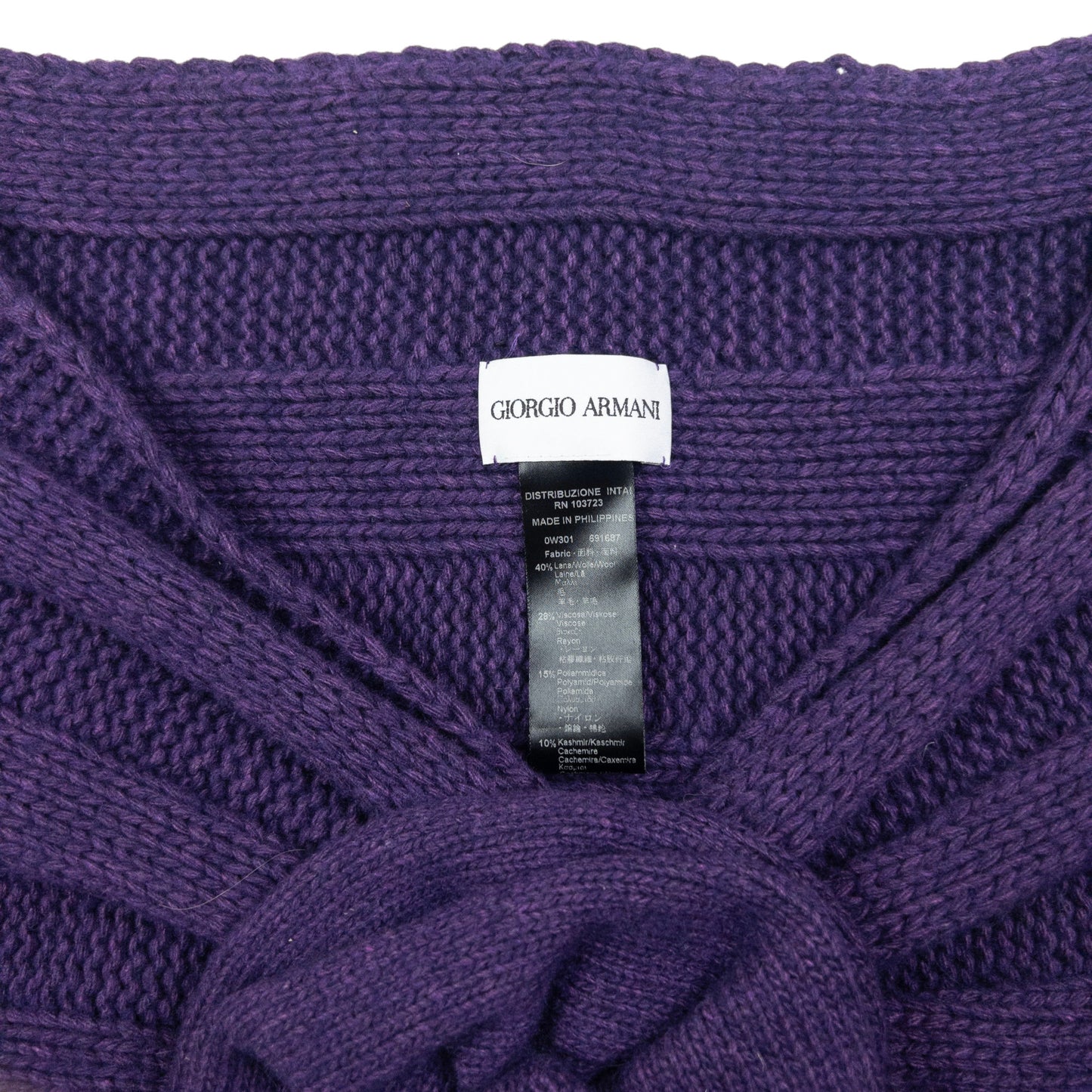 Vintage Giorgio Armani Knitted Wool Shawl