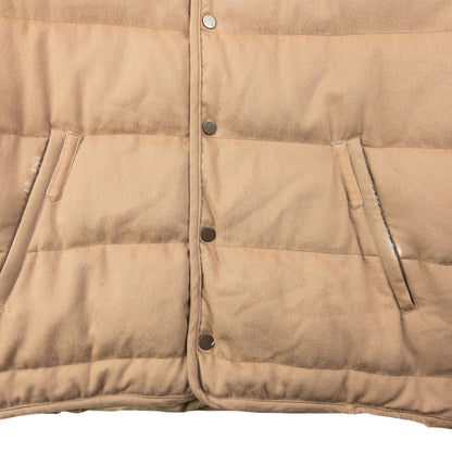 Vintage 90s Moncler Button Up Cashmere Puffer Jacket Size M