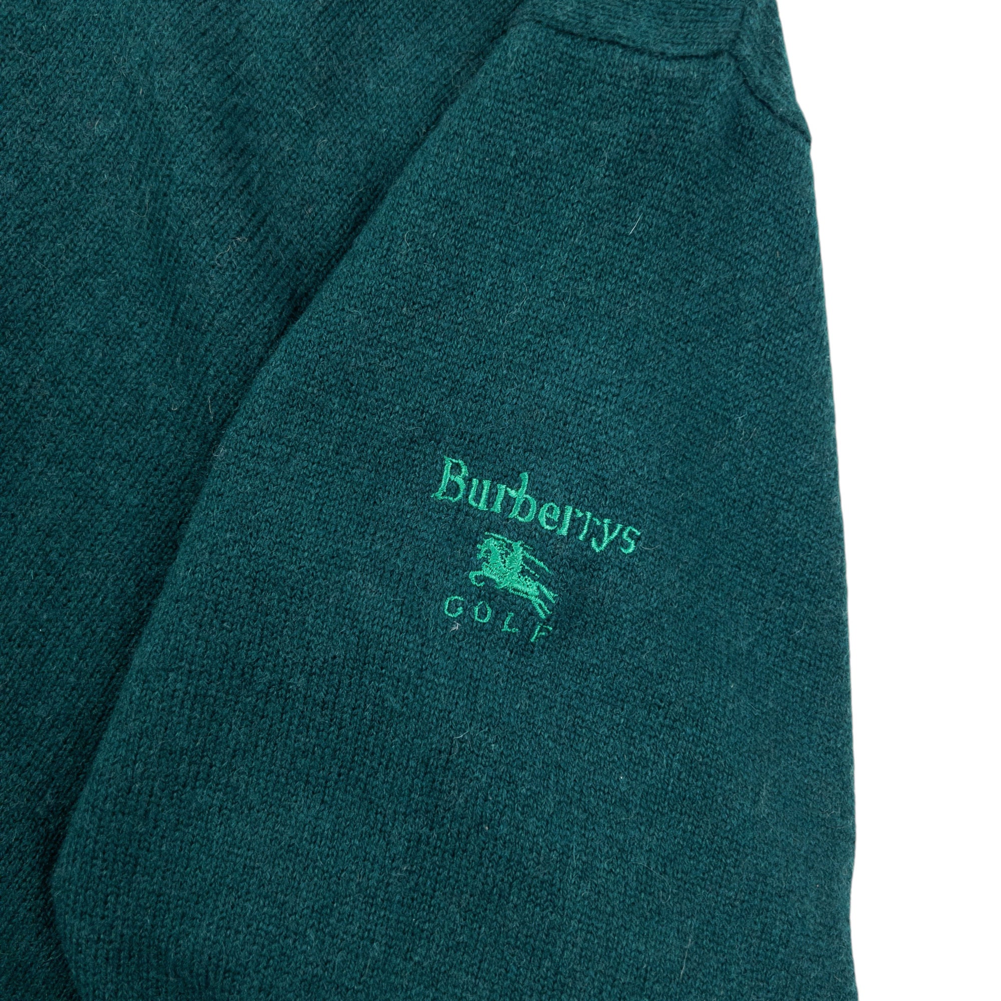 Vintage 90s Burberry Golf Wool Jumper Size XL