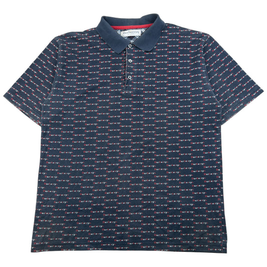 Vintage 90s Burberry Monogram Polo Shirt Size M