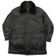 Vintage 90s YSL Yves Saint Laurent Fur Collar Leather Jacket Size L