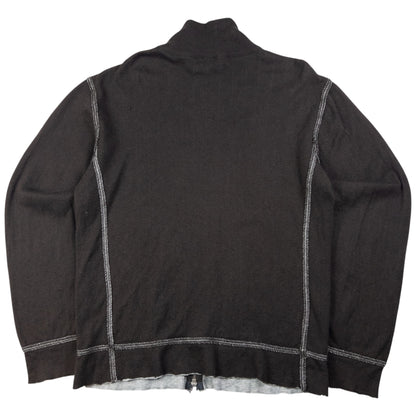 Vintage Armani Jeans Reversible Zip Up Jumper Size M