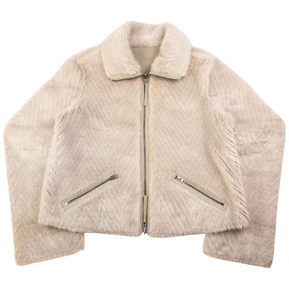 Vintage Armani Jeans Reversible Fur Jacket Womens Size M