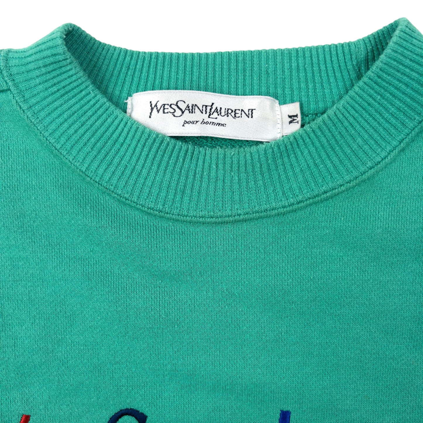 Vintage 90s YSL Yves Saint Laurent Embroidered Sweatshirt Size XS