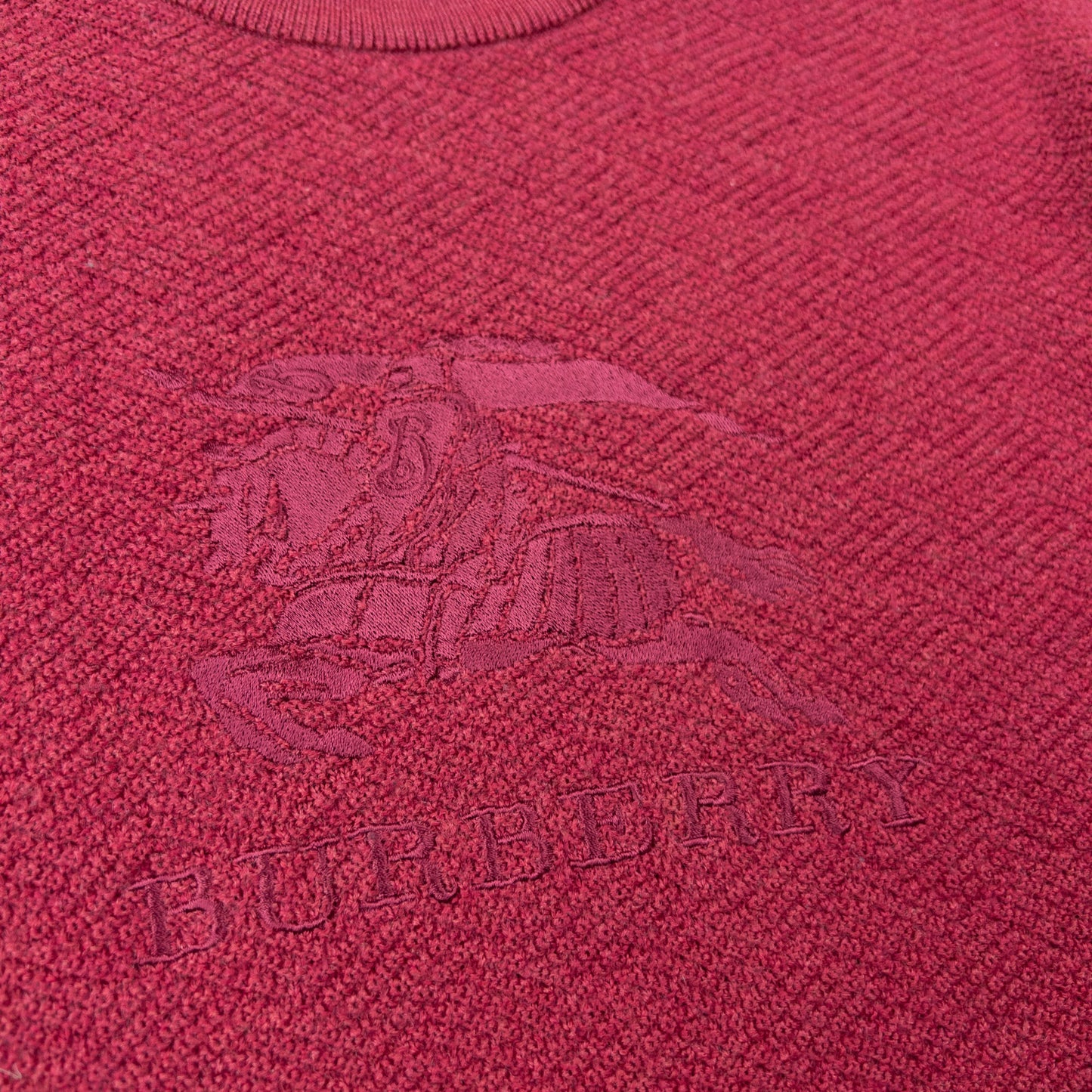 Vintage 2000s Burberry Golf Embroidered Knit Jumper Size M