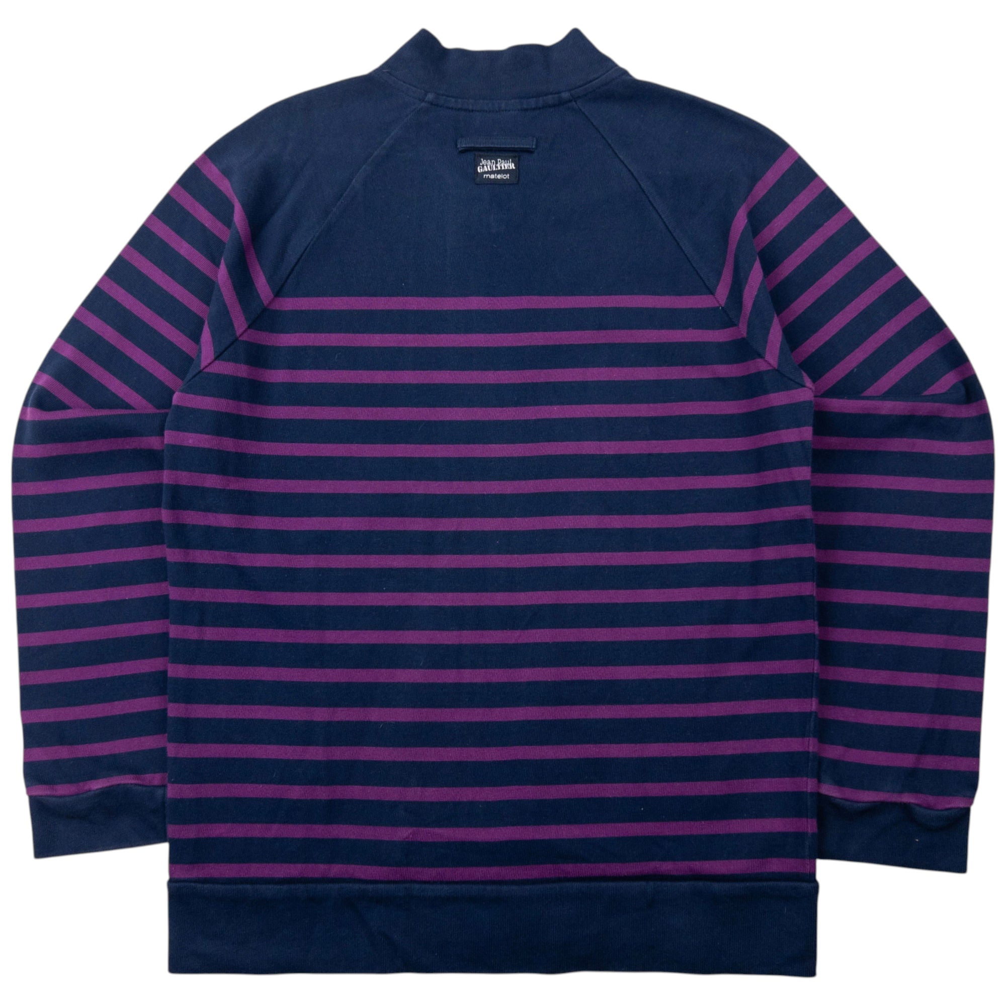 Vintage Jean Paul Gaultier Matelot Striped Zip Up Sweatshirt Womens Size S