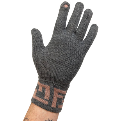 Vintage Fendi Monogram Wool Gloves
