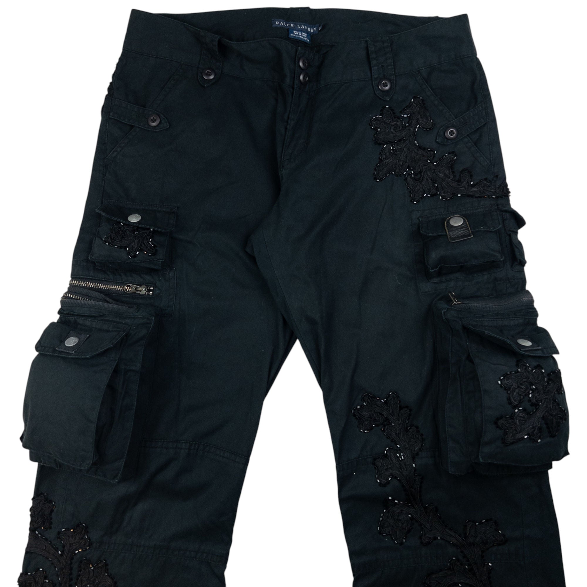 Vintage Ralph Lauren Beaded Cargo Trousers Womens Size W34