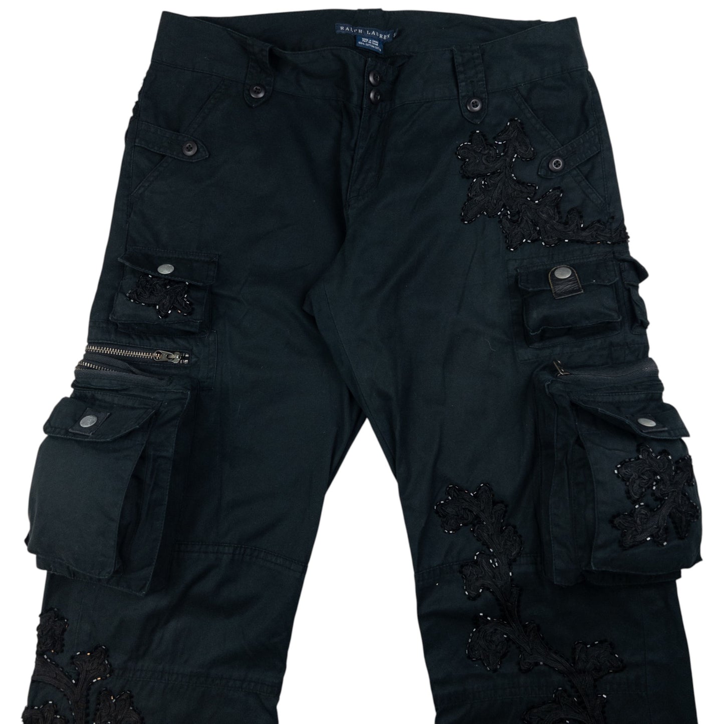 Vintage Ralph Lauren Beaded Cargo Trousers Womens Size W34