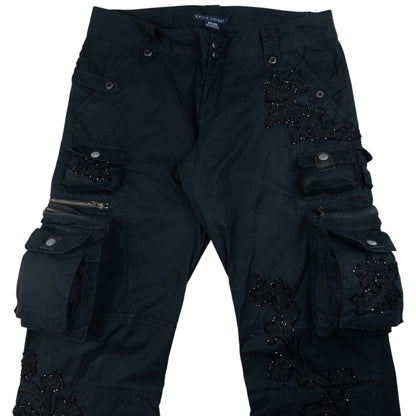 Vintage Ralph Lauren Beaded Cargo Trousers Womens Size W34