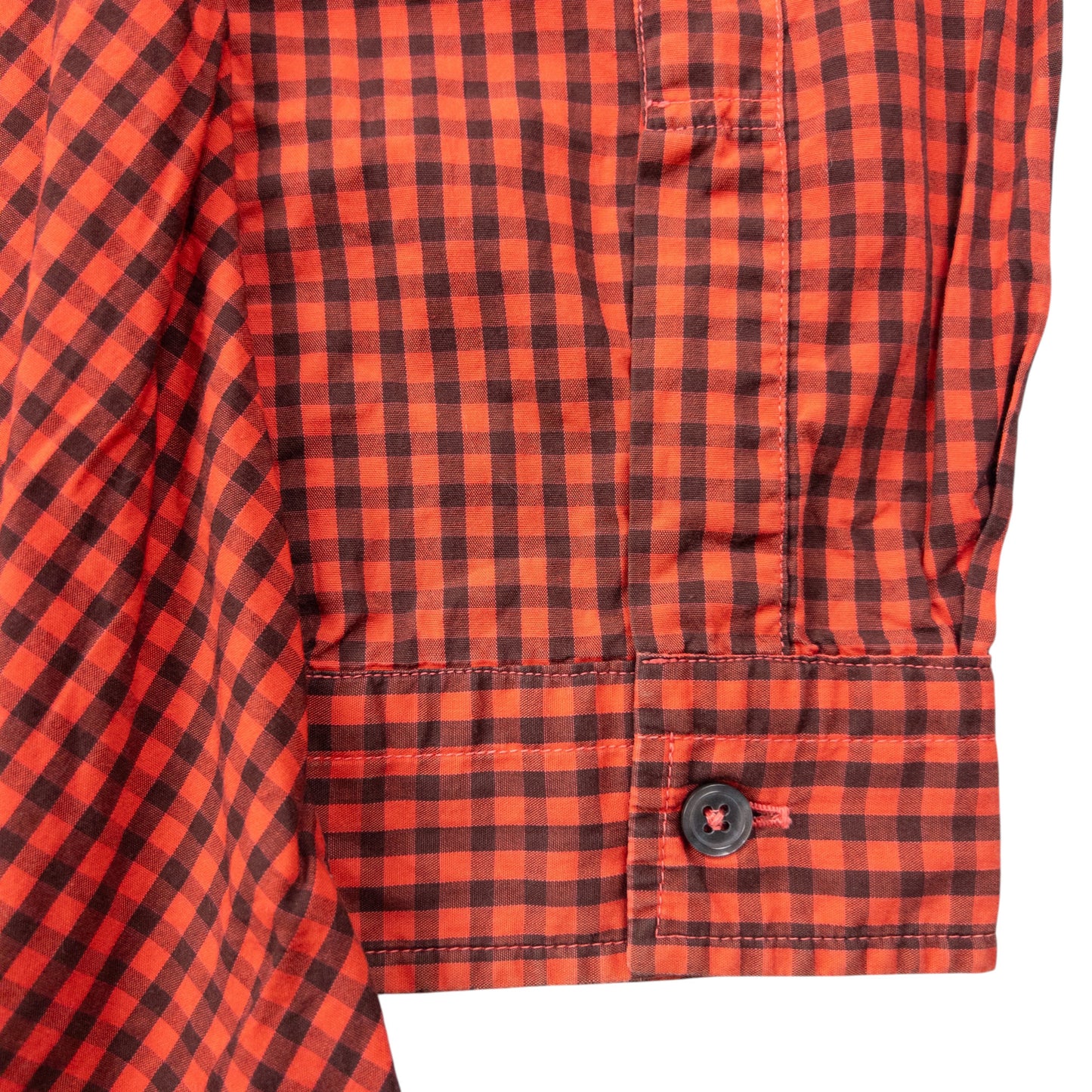 Vintage 90s Yohji Yamamoto A.A.R Checkered Long Sleeve Button Up Shirt Size M