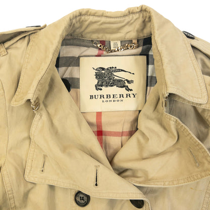 Vintage 2000s Burberry Nova Check Lined Trench Jacket Womens Size S