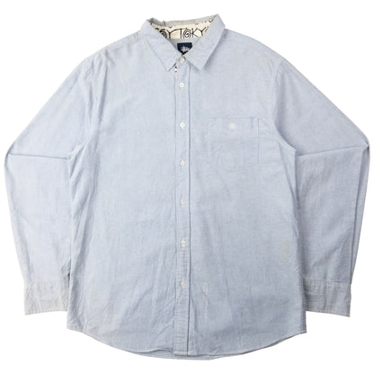 Vintage Stussy Long Sleeve Button Up Shirt Size L