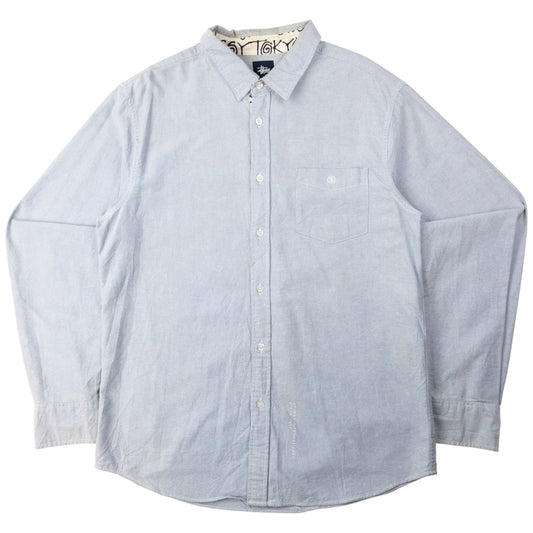 Vintage Stussy Long Sleeve Button Up Shirt Size L