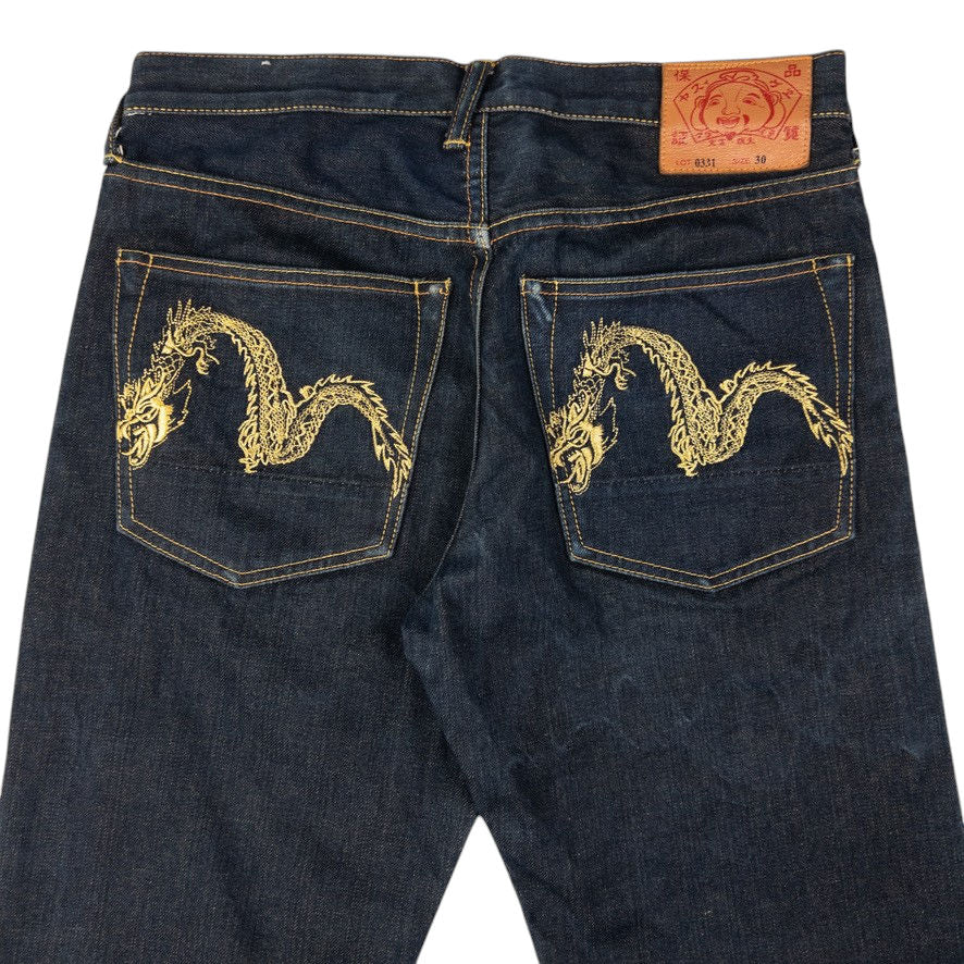 Vintage Evisu Double Dragon Gull Japanese Denim Jeans Size W31