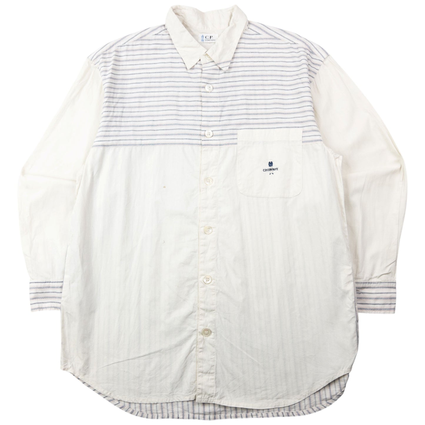 Vintage 90s CP Company Striped Long Sleeve Button Up Shirt Size S