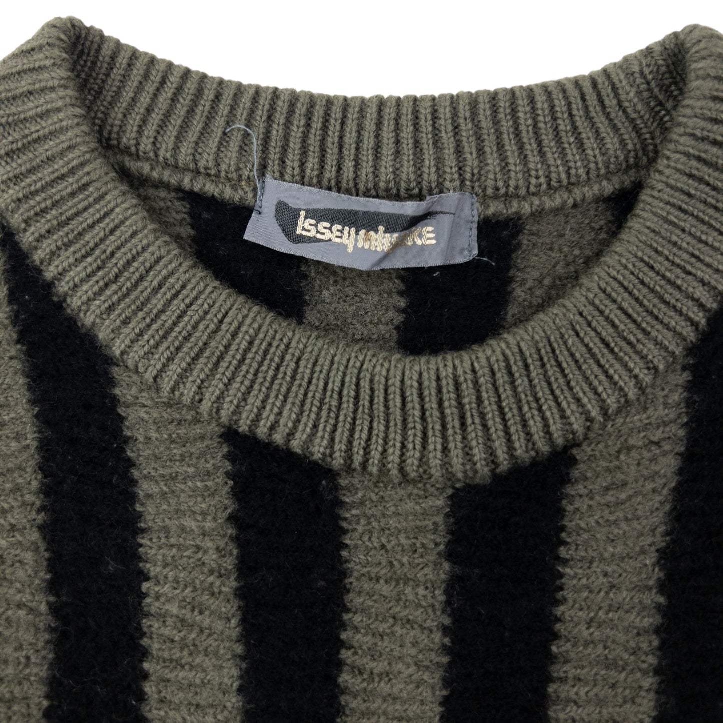 Vintage 80s Issey Miyake Striped Wool Jumper Womens Size S