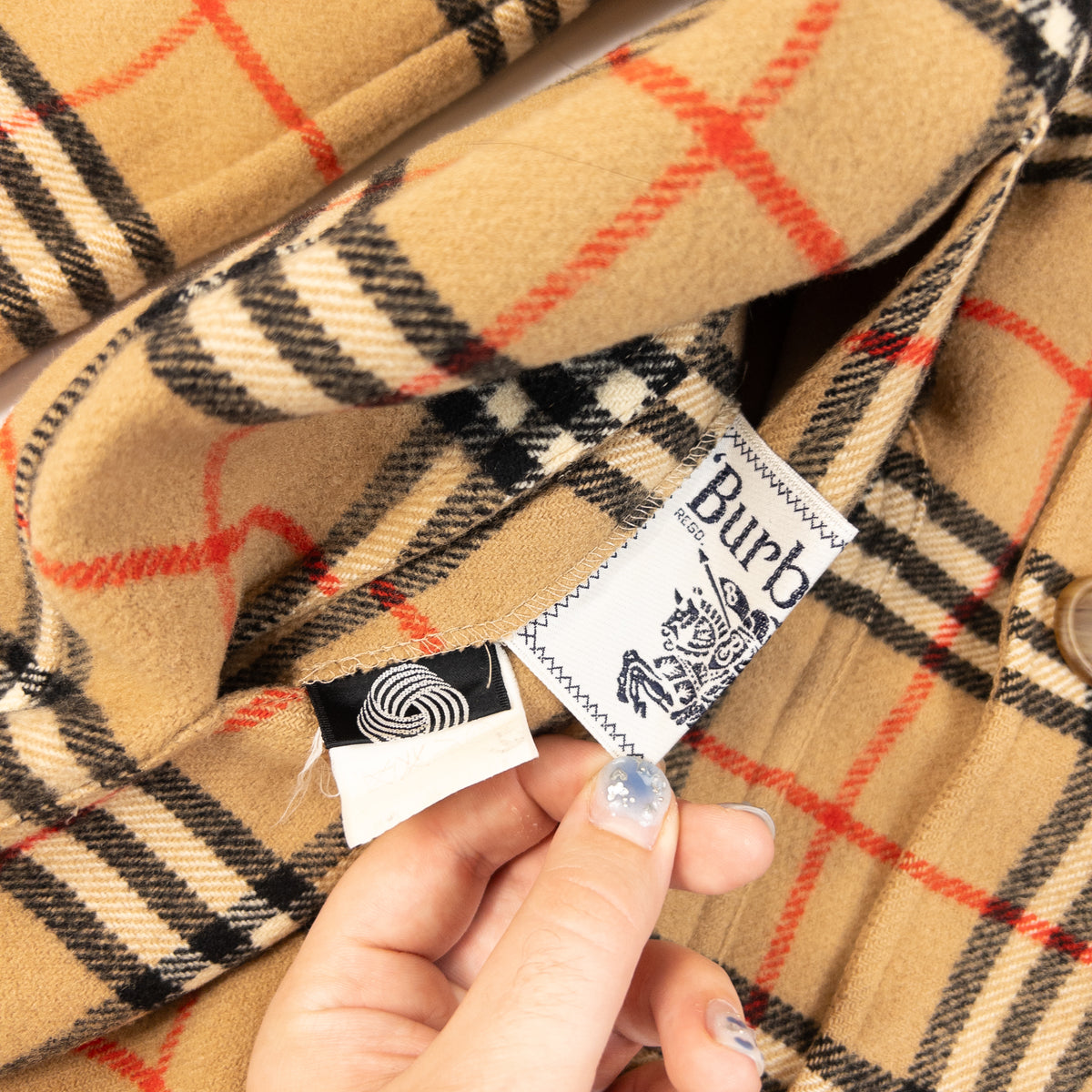 Vintage 90s Burberry Nova Check Reversible Wool Jacket Size M